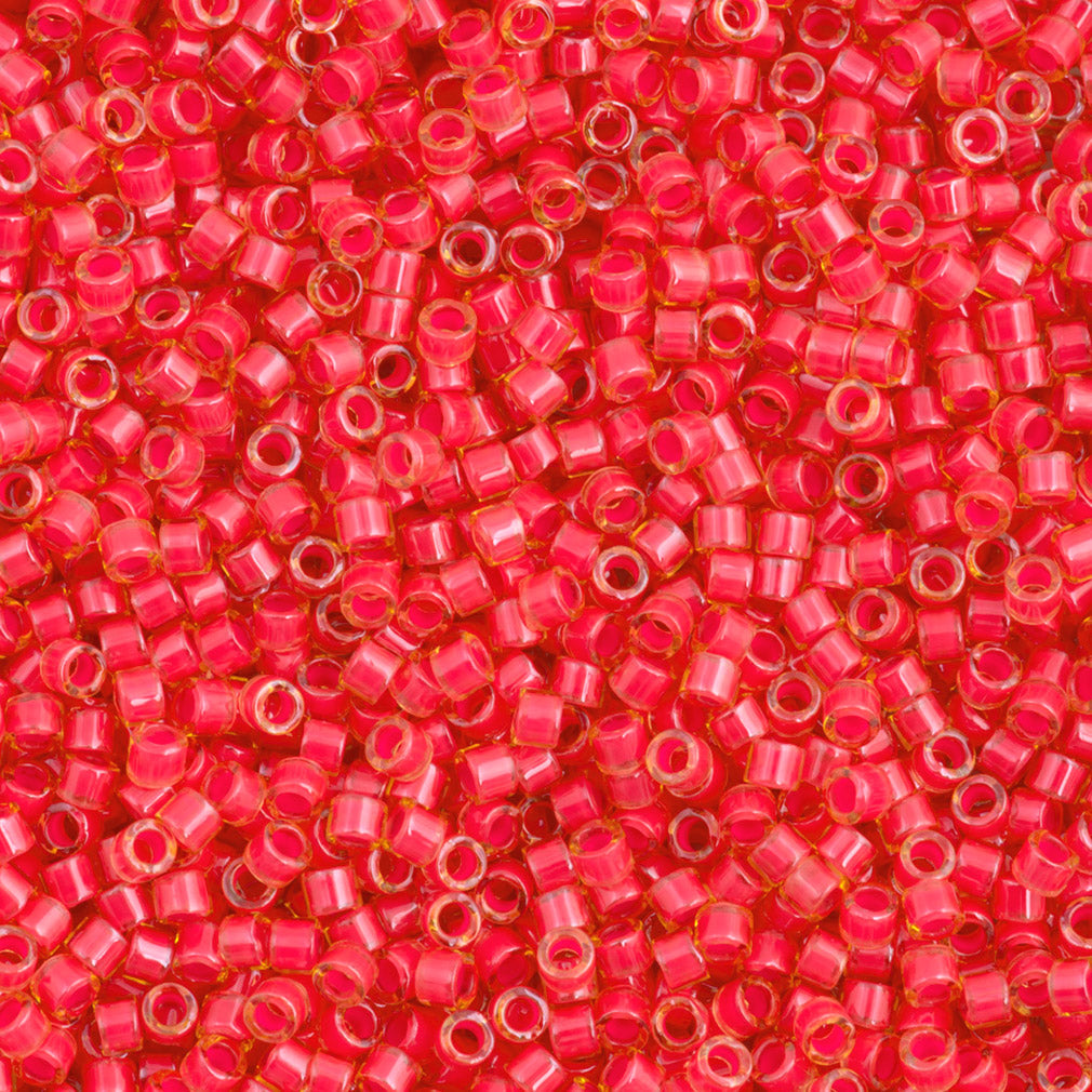 Miyuki Delica Seed Bead 11/0 Luminous Poppy Red 2-inch Tube DB2051