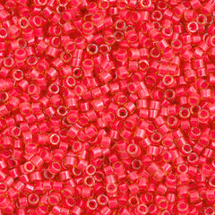 25g Miyuki Delica Seed Bead 11/0 Luminous Poppy Red DB2051
