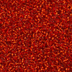 Miyuki Delica Seed Bead 11/0 Silver Lined Red 2-inch Tube DB43