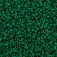 25g Miyuki Delica Seed Bead 11/0 Opaque Dyed Dark Green DB656