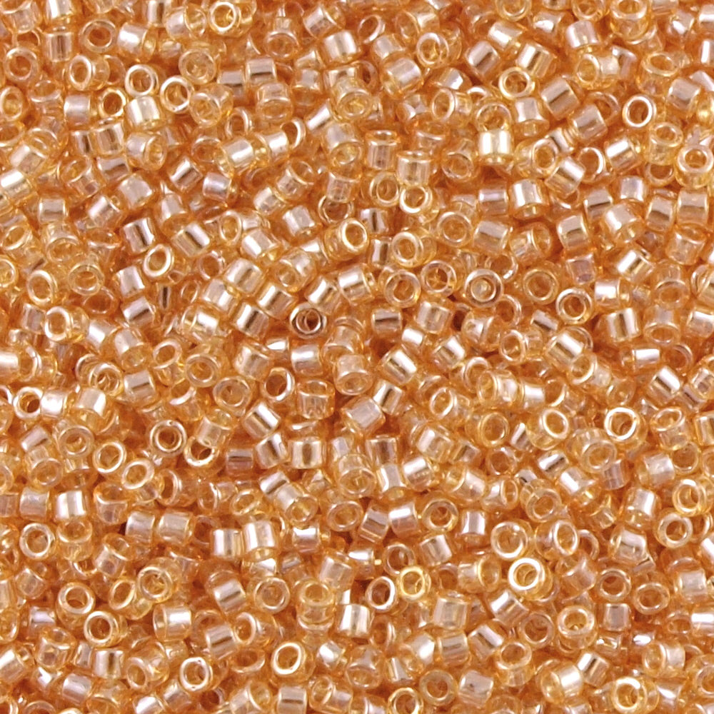 Miyuki Delica Seed Bead 11/0 Transparent Light Topaz 2-inch Tube DB99