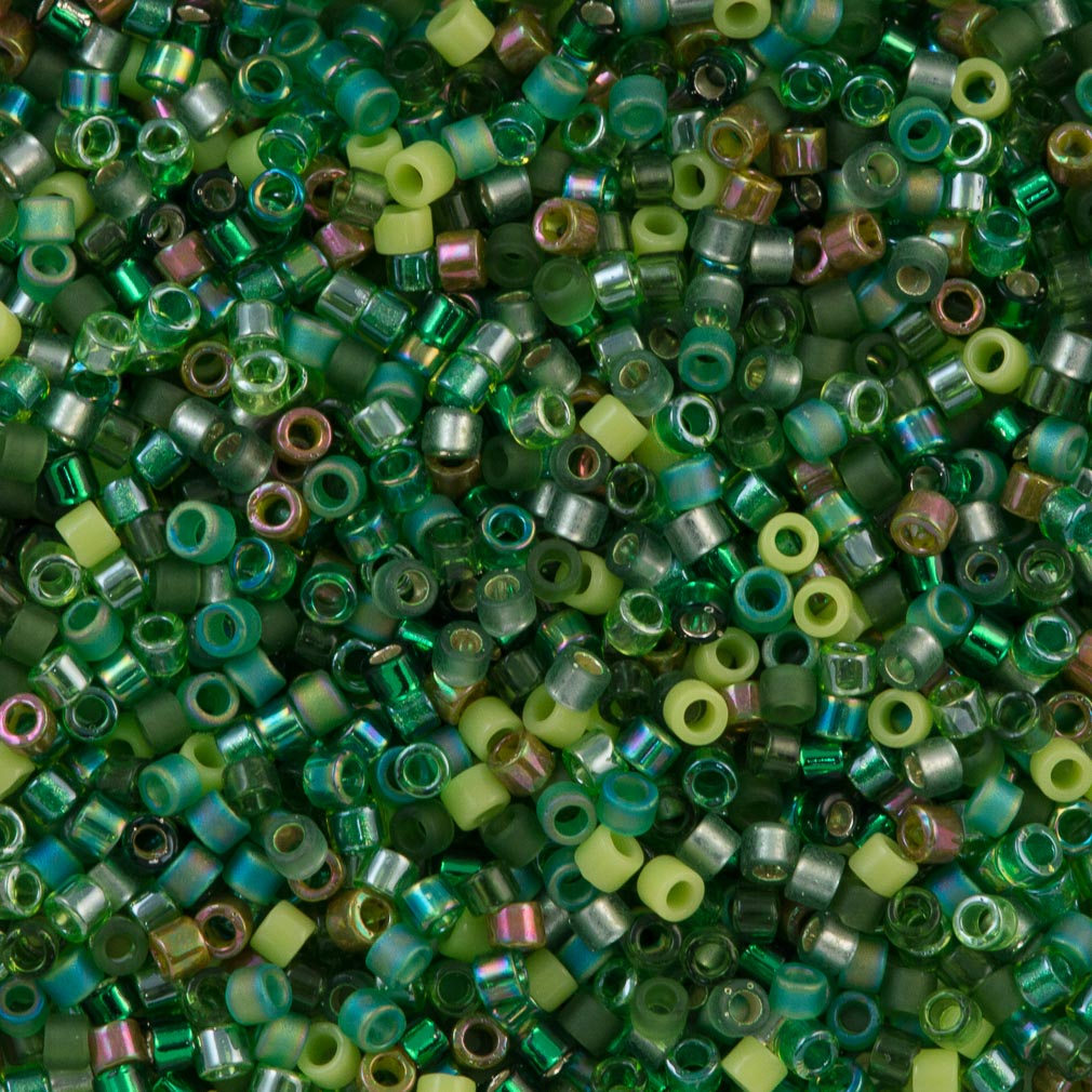 Miyuki Delica Seed Bead 11/0 Mix Evergreen 2-inch Tube (MIX3)