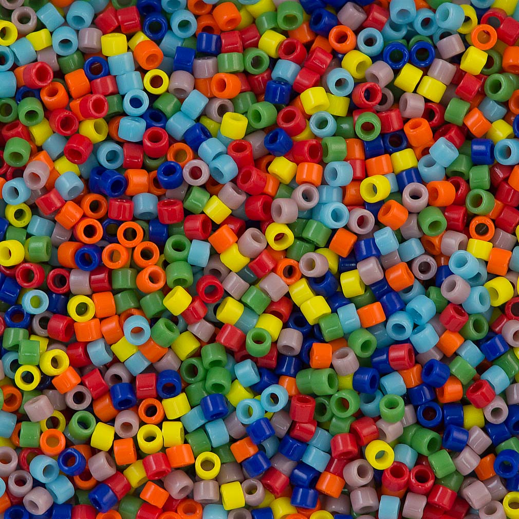 Miyuki Delica Seed Bead 11/0 Mix Opaque Rainbow 2-inch Tube (MIX37)