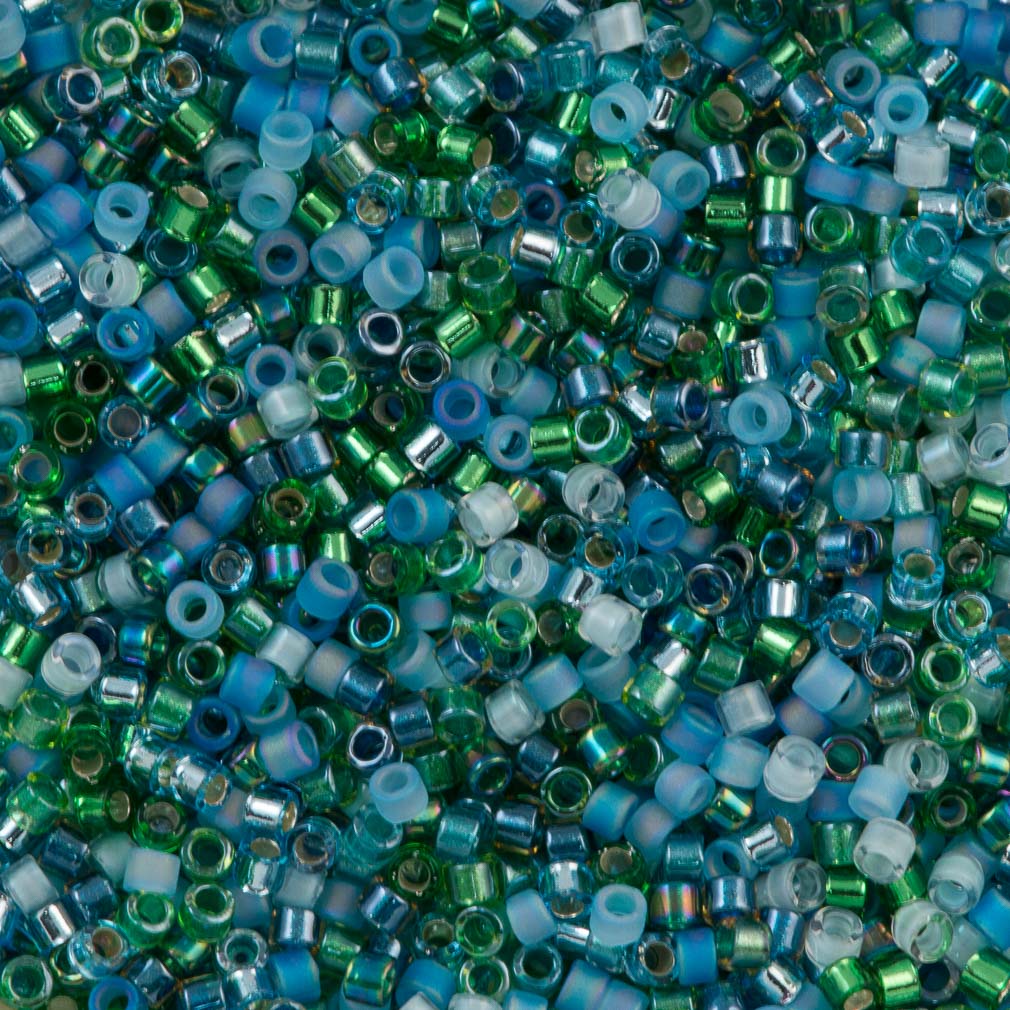 Miyuki Delica Seed Bead 11/0 Mix Lagoon 2-inch Tube (MIX6)