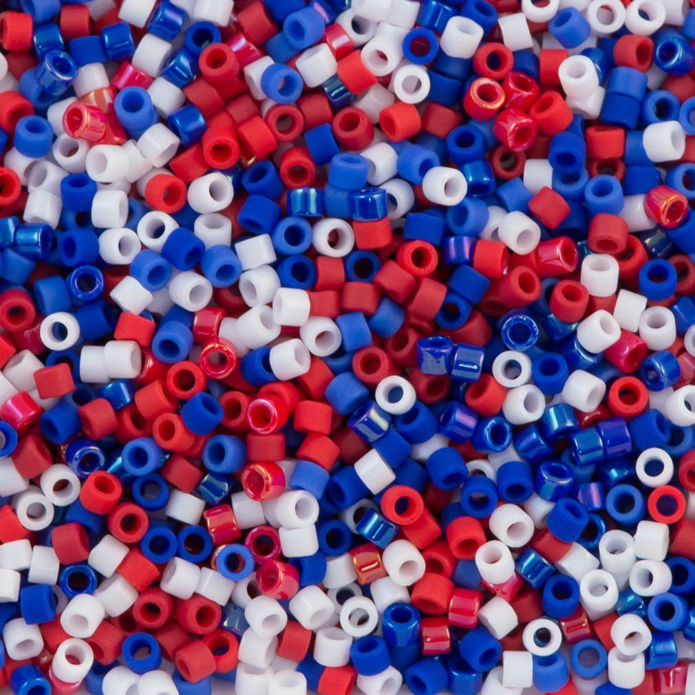 Miyuki Delica Seed Bead 11/0 Mix All American 2-inch Tube (9014)