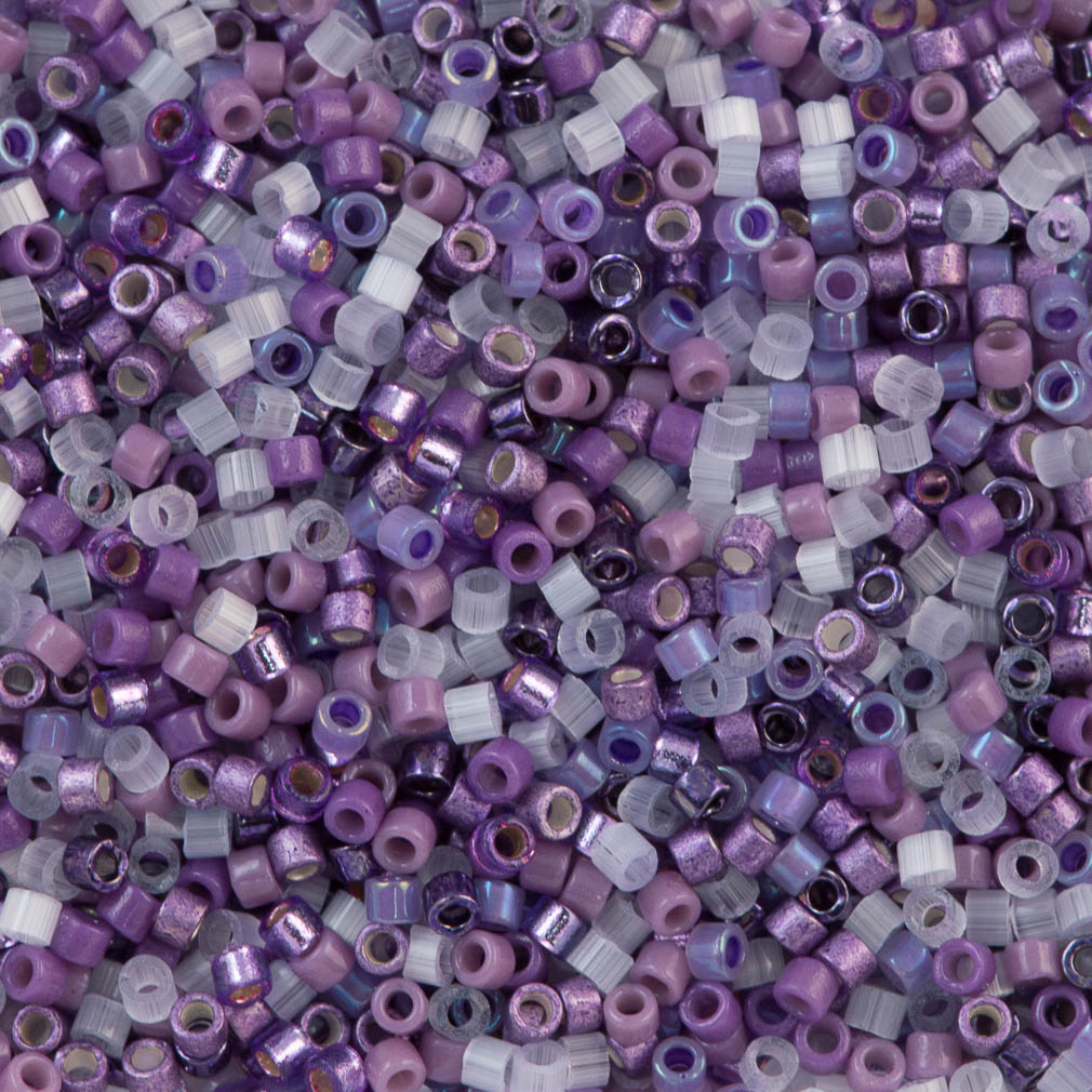 Miyuki Delica Seed Bead 11/0 Mix Purple Haze 2-inch Tube (9099)