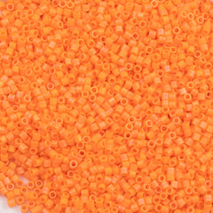 Miyuki Delica Seed Bead 15/0 Opaque Matte Mandarin Orange AB 2-inch Tube DBS1593