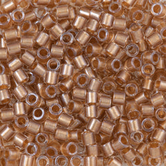 Miyuki Delica Seed Bead 8/0 Crystal Inside Dyed Color Honey Beige 6.7g Tube DBL901