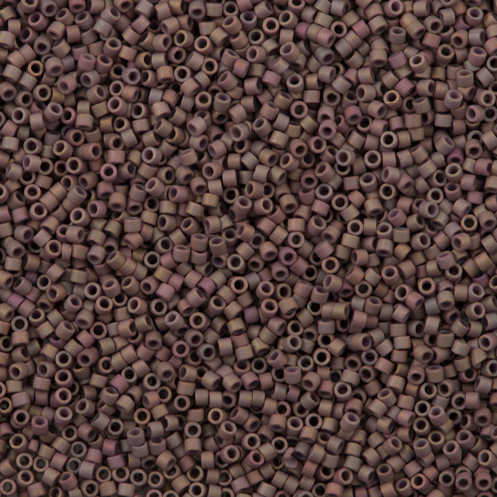 Miyuki Delica Seed Bead 11/0 Matte Metallic Dusky Clay AB 2-inch Tube DB1061