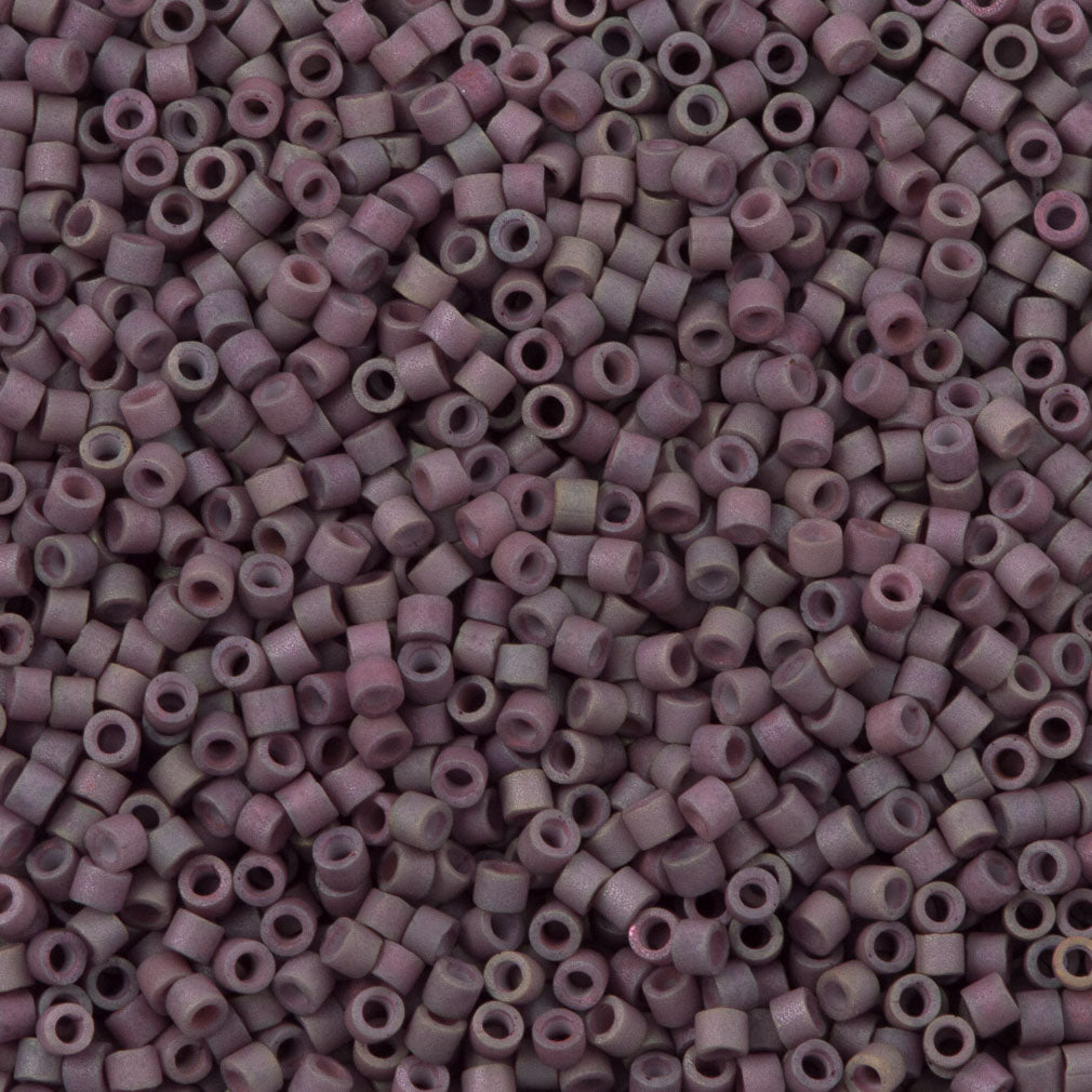 Miyuki Delica Seed Bead 11/0 Matte Metallic Purple Sage Gold Luster AB 2-inch Tube DB1062