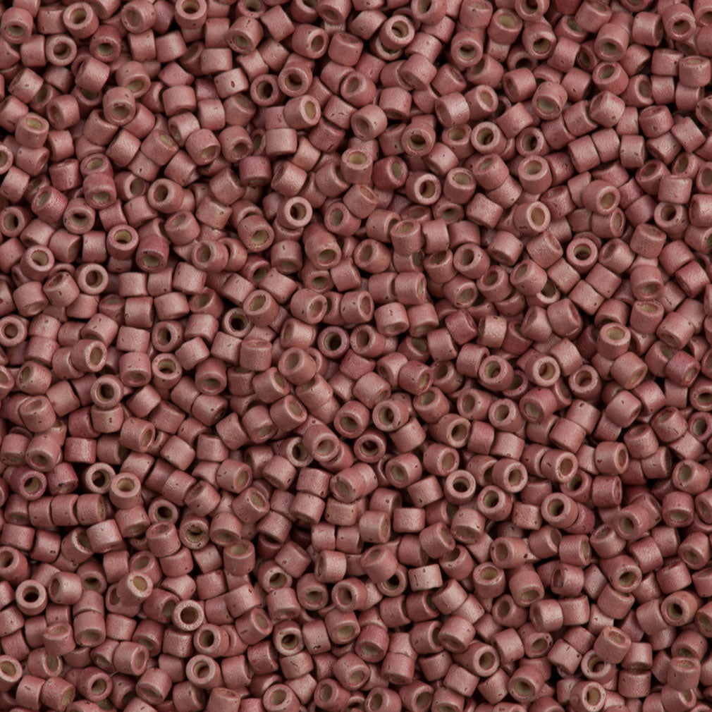 Miyuki Delica Seed Bead 11/0 Galvanzied Matte Pink Blush 2-inch Tube DB1166