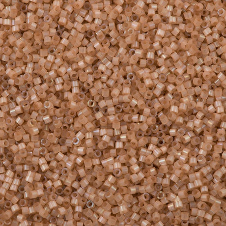 Miyuki Delica Seed Bead 11/0 Dyed Cinnamon Silk Satin 2-inch Tube DB1803