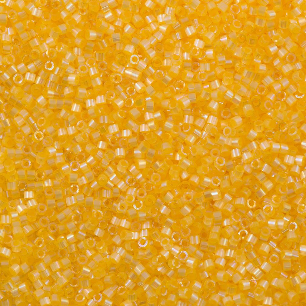 25g Miyuki Delica Seed Bead 11/0 Silk Inside Dyed Light Apricot AB DB1861