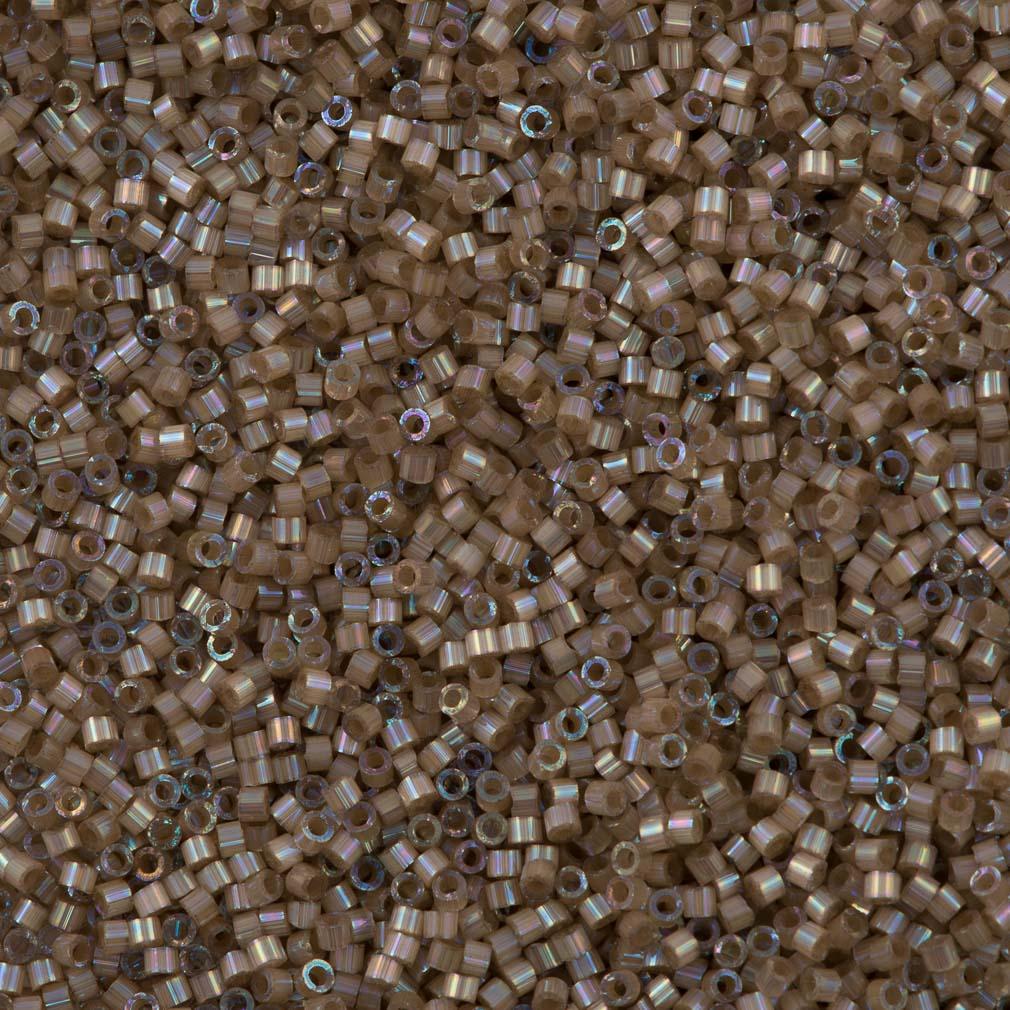 Miyuki Delica Seed Bead 11/0 Silk Inside Dyed Shell AB 2-inch Tube DB1862