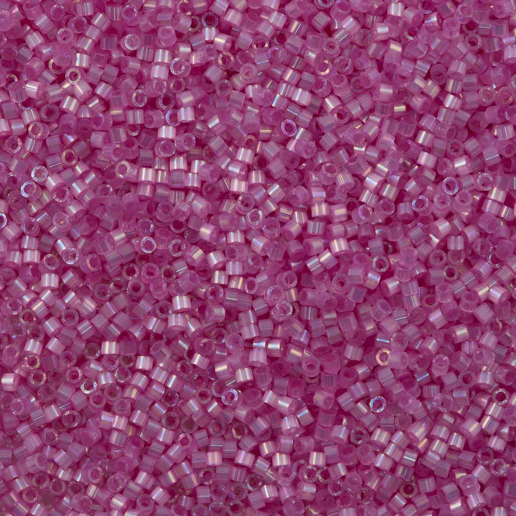 Miyuki Delica Seed Bead 11/0 Silk Inside Dyed Orchid AB 2-inch Tube DB1866