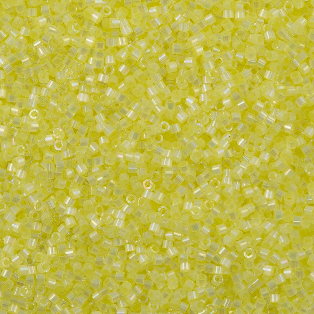 Miyuki Delica Seed Bead 11/0 Silk Inside Dyed Citron AB 2-inch Tube DB1873