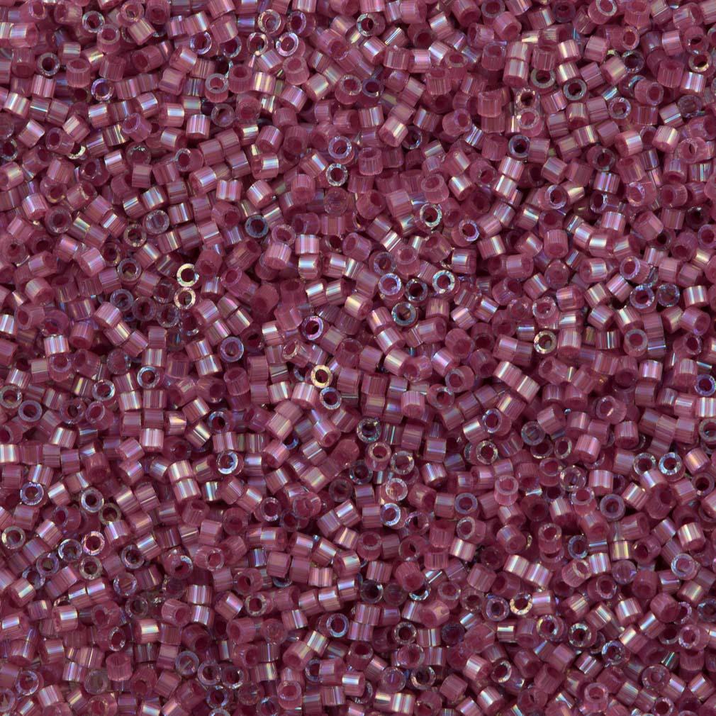 Miyuki Delica Seed Bead 11/0 Silk Inside Dyed Hydrangea AB 2-inch Tube DB1880