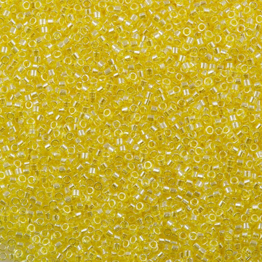 Miyuki Delica Seed Bead 11/0 Transparent Yellow Luster 2-inch Tube DB1886