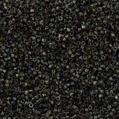 25g Miyuki Delica Seed Bead 11/0 Matte Picasso Smoky Black DB2261