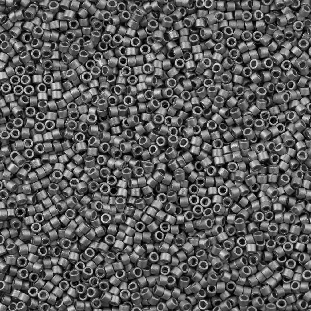Miyuki Delica Seed Bead 11/0 Matte Palladium Plated 5 Grams DB338