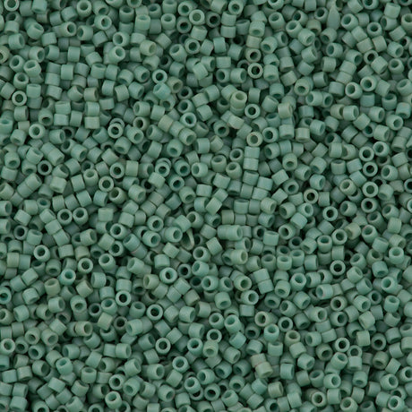 Miyuki Delica Seed Bead 11/0 Matte Opaque Sea Foam Glazed  Luster 2-inch Tube DB374