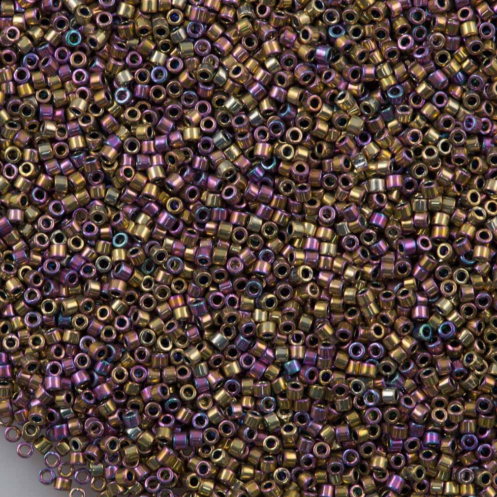 Miyuki Delica Seed Bead 11/0 Palladium Plated Spectrum Gold AB 2-inch Tube DB541