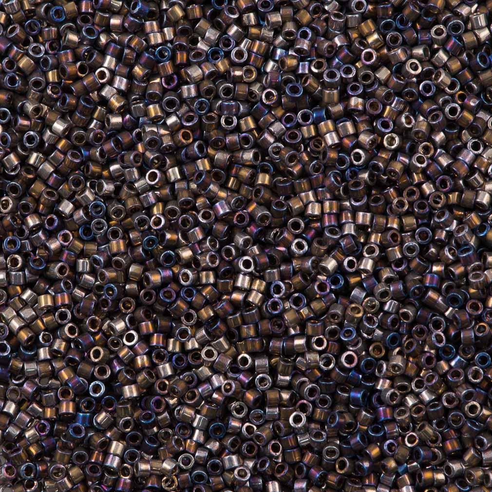 Miyuki Delica Seed Bead 11/0 Palladium Plated Amethyst Gold AB 7g Tube DB542