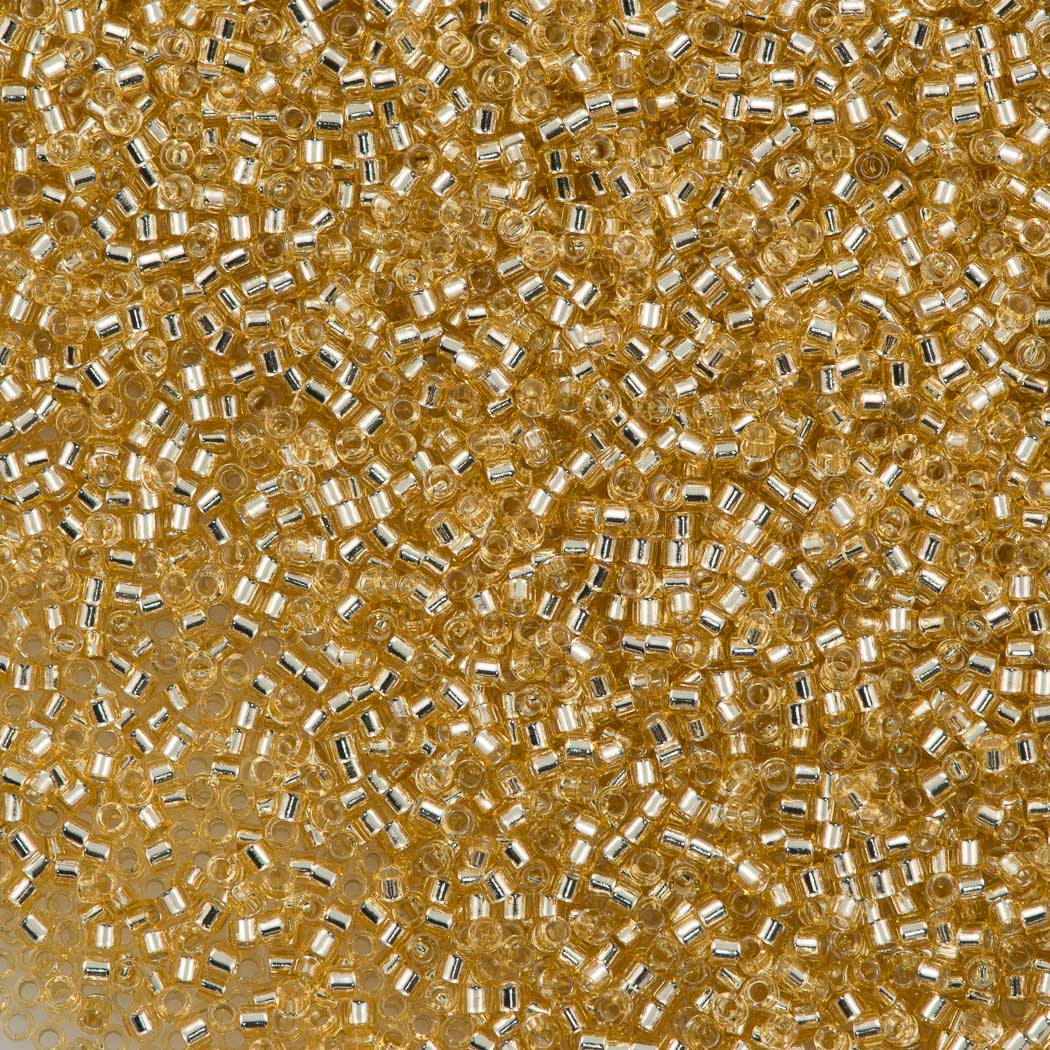 Miyuki Delica Seed Bead 11/0 Silver Lined Crystal Ivory 2-inch Tube DB1212