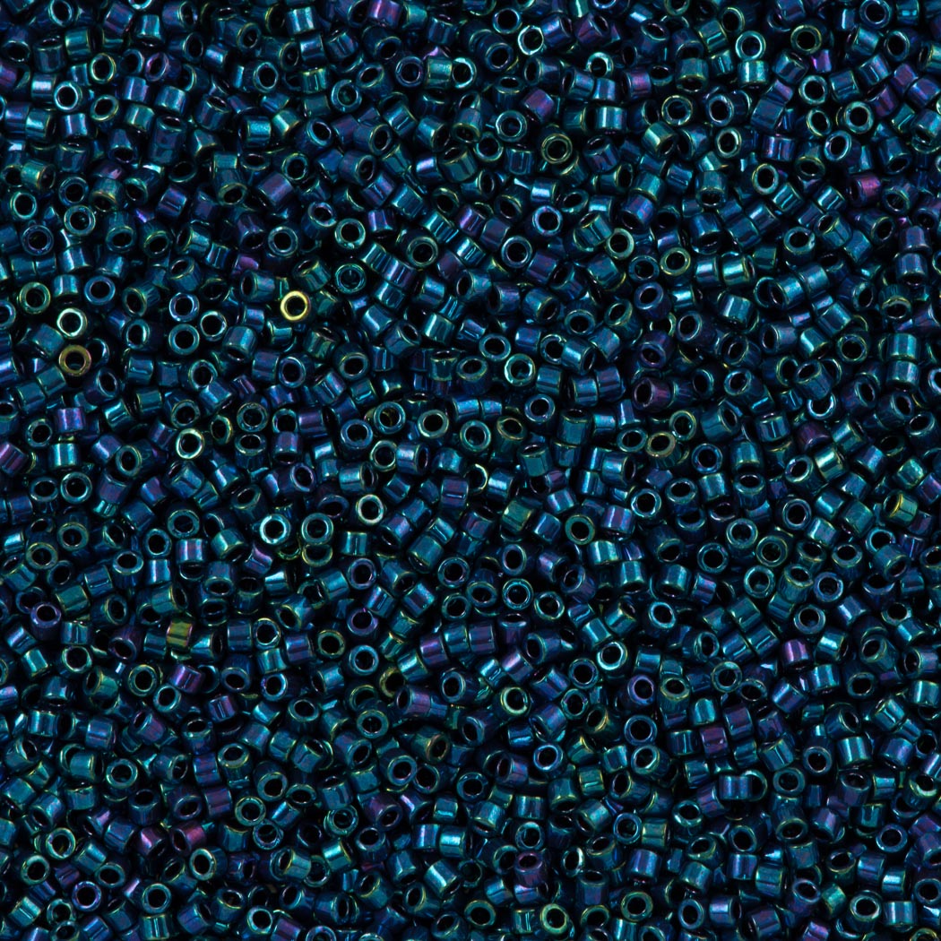 Miyuki Delica Seed Bead 11/0 Metallic Midnight Gold Iris 2-inch Tube DB1005