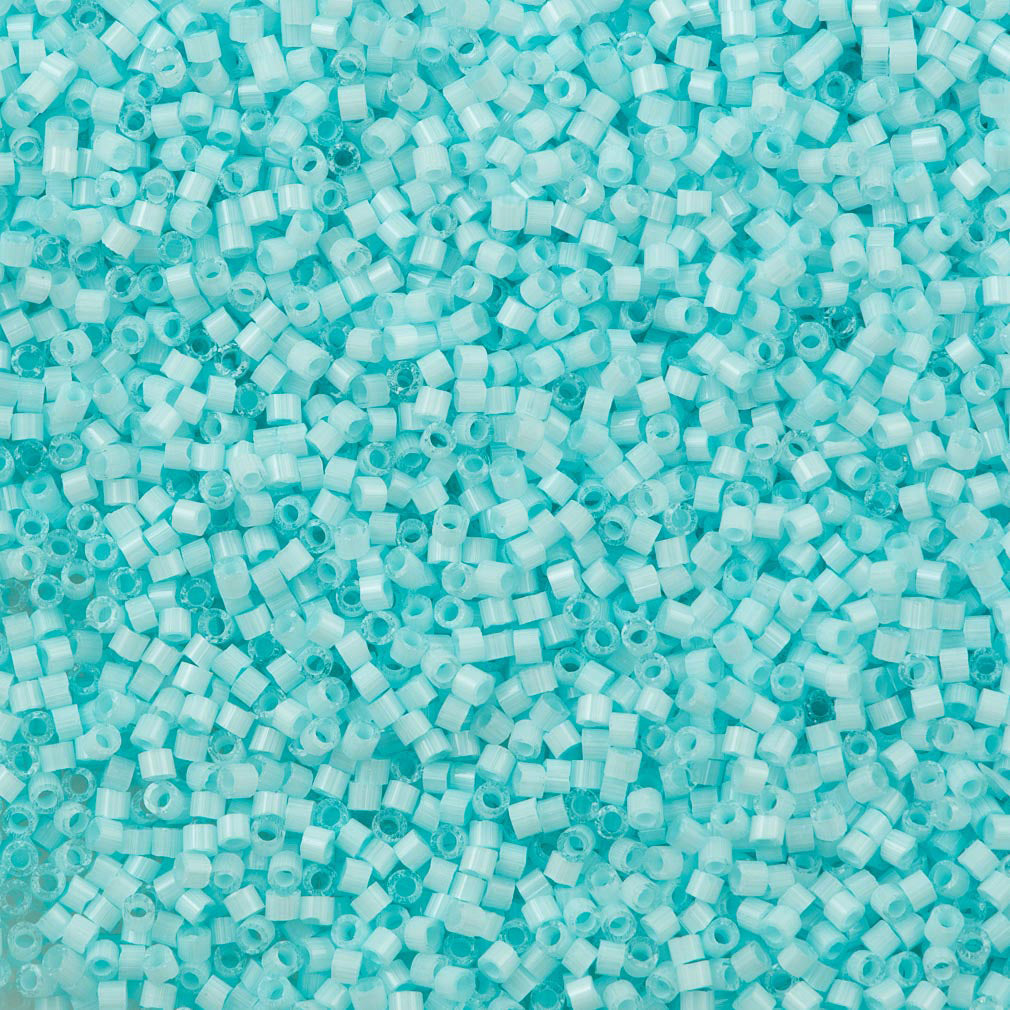 25g Miyuki Delica Seed Bead 11/0 Silk Inside Dyed Frozen Blue DB1859
