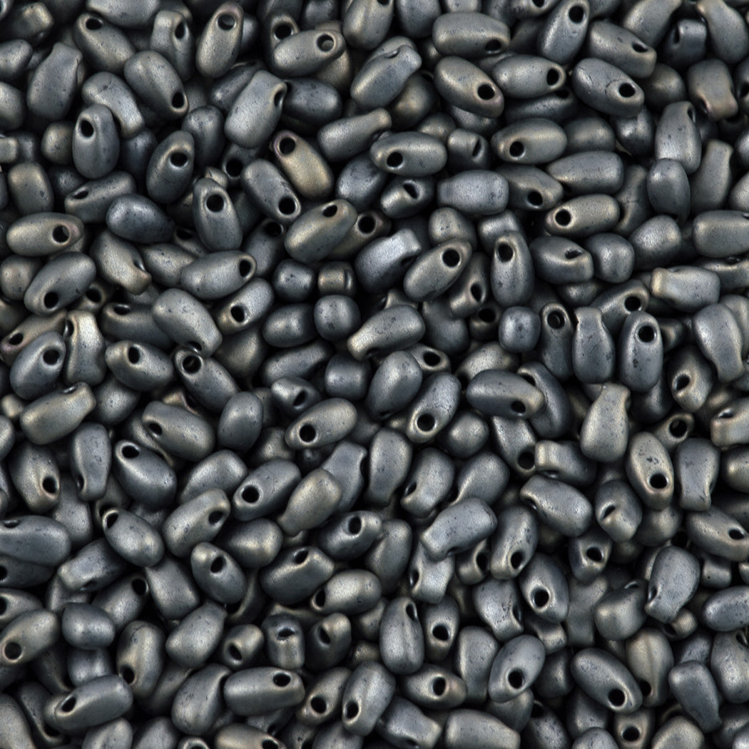 Miyuki Long Drop Seed Bead Matte Metallic Silver Grey (2002)