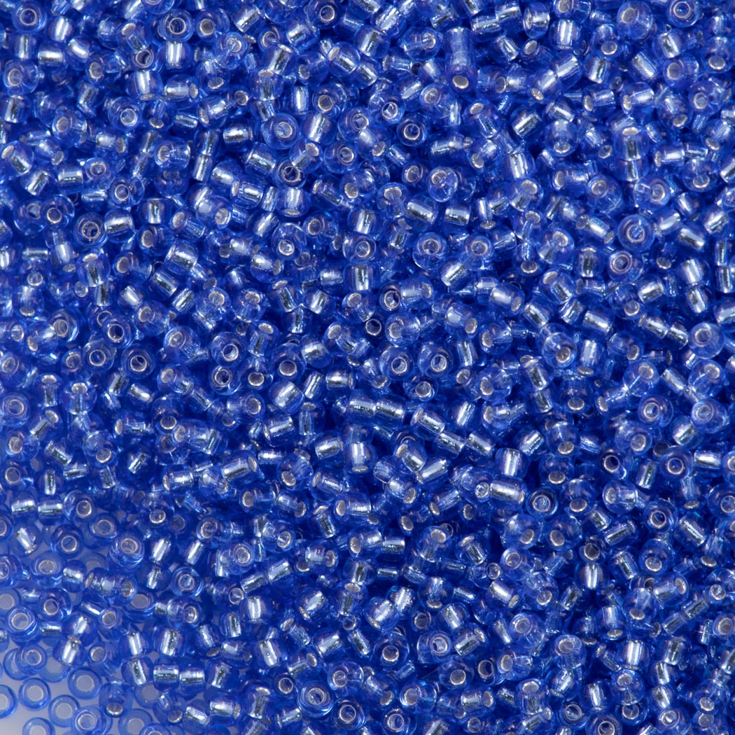 50g Miyuki Round Seed Bead 11/0 Silver Lined Sapphire (19)