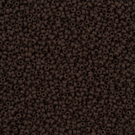 50g Miyuki Round Seed Bead 11/0 Matte Opaque Chocolate (409F)