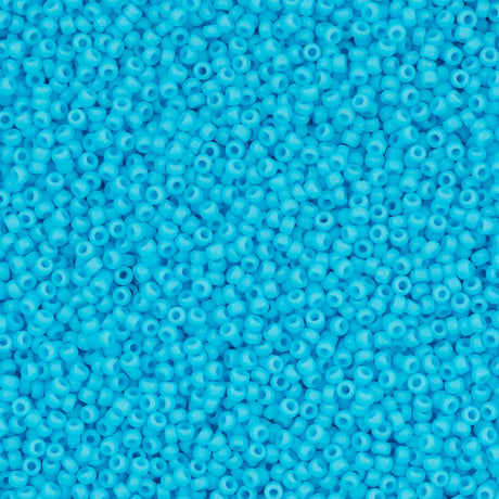 50g Miyuki Round Seed Bead 11/0 Matte Opaque Turquoise Blue (413F)
