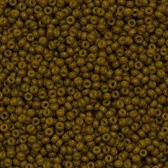 Miyuki Round Seed Bead 11/0 Duracoat Dyed Opaque Spanish Olive 22g Tube (4491)