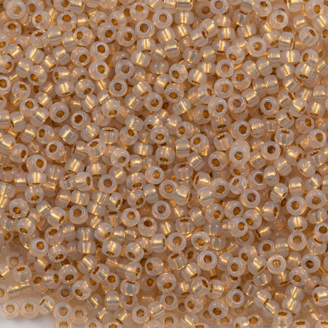 Miyuki Round Seed Bead 11/0 24kt Gold Lined Opal Glass 22g Tube (196)
