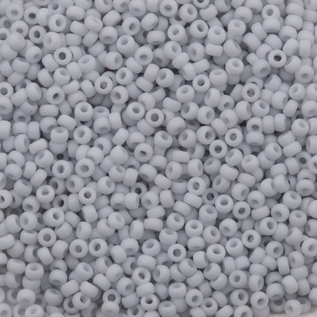 Miyuki Round Seed Bead 11/0 Opaque Matte Light Pale Grey (2026)