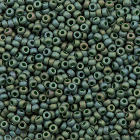 Miyuki Round Seed Bead 11/0 Opaque Matte Leaf Green (2031)