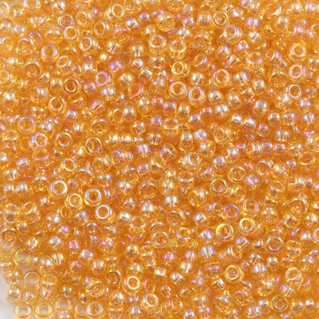 Miyuki Round Seed Bead 11/0 Transparent Light Amber AB (251)