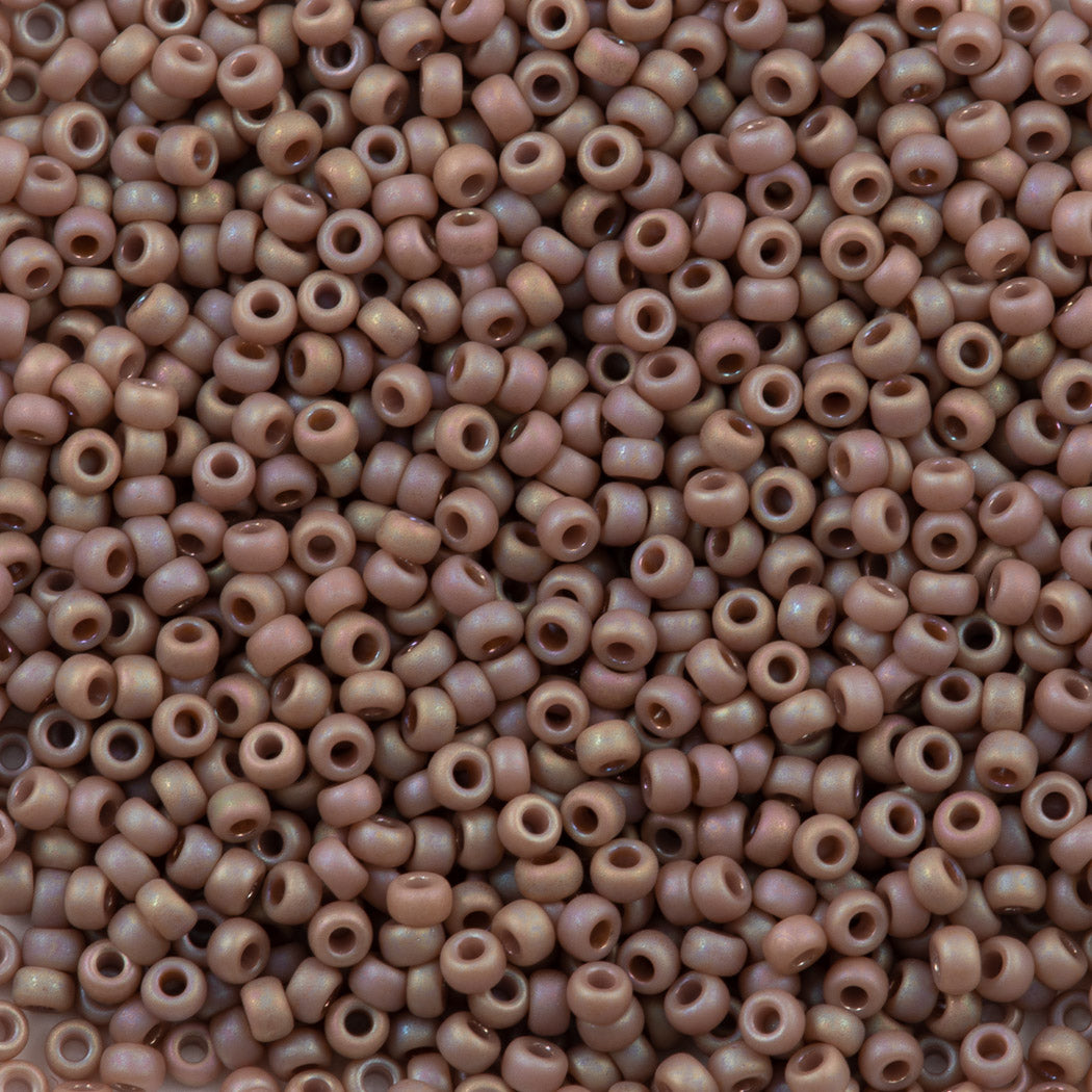 50g Miyuki Round Seed Bead 11/0 Lavender Frosted Rainbow Opaque Glazed (4694)