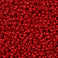 Miyuki Round Seed Bead 8/0 Opaque Dark Red 22g Tube (408)
