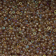 Miyuki Unions Round Seed Bead 11/0 Crystal Brown Rainbow 24g Tube (98532)