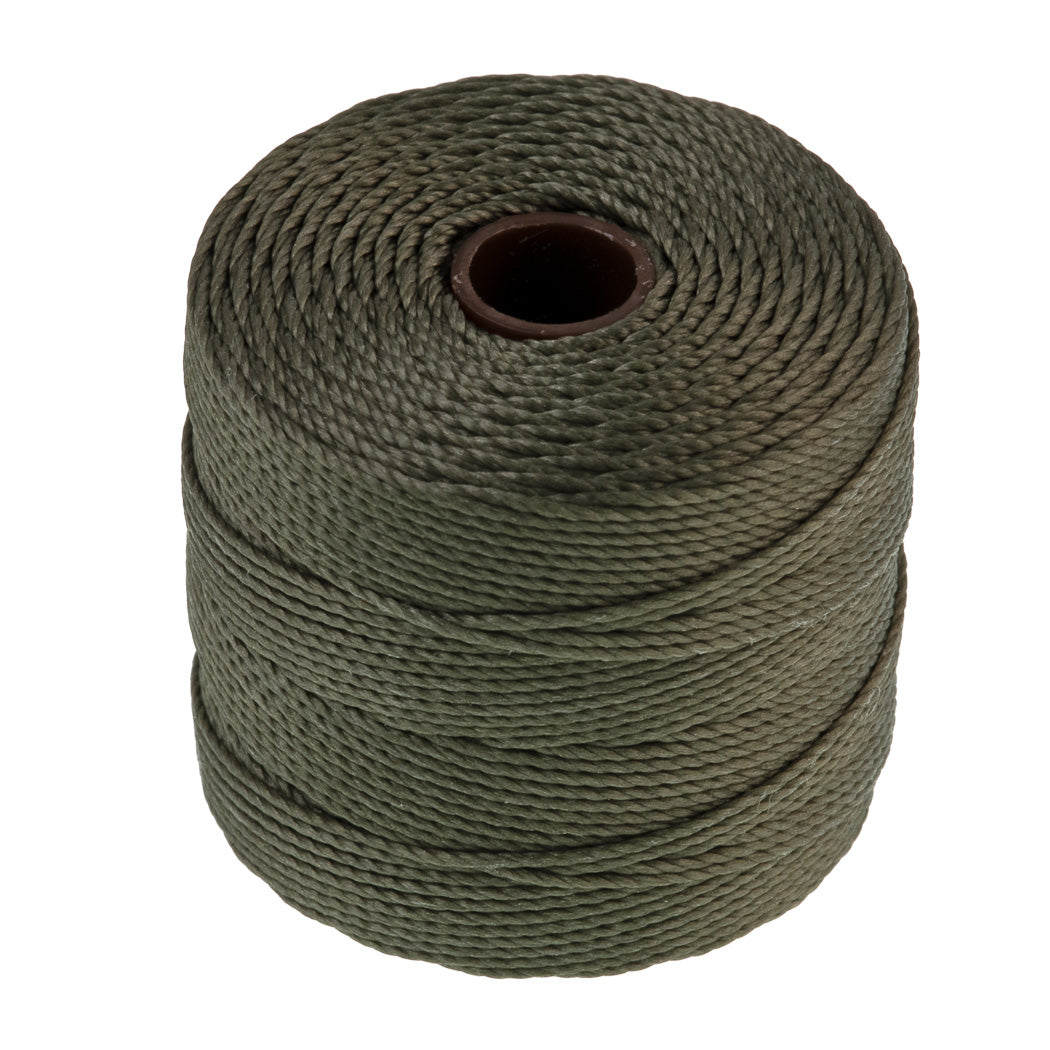 Olive S-Lon Bead Cord 77 Yard Spool .5mm TEX 210
