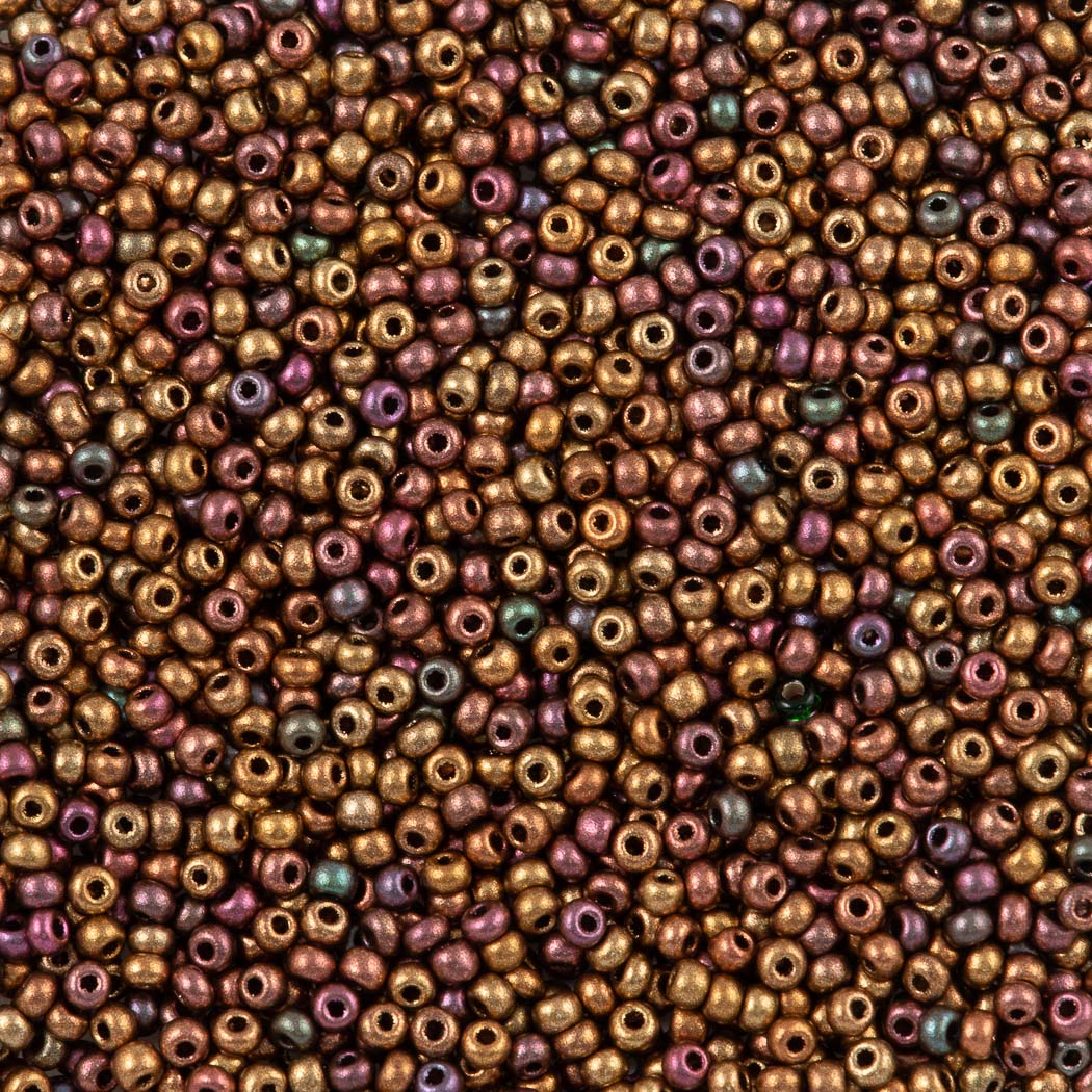 Czech Seed Bead 11/0 Dark Gold Rainbow 50g (01620)