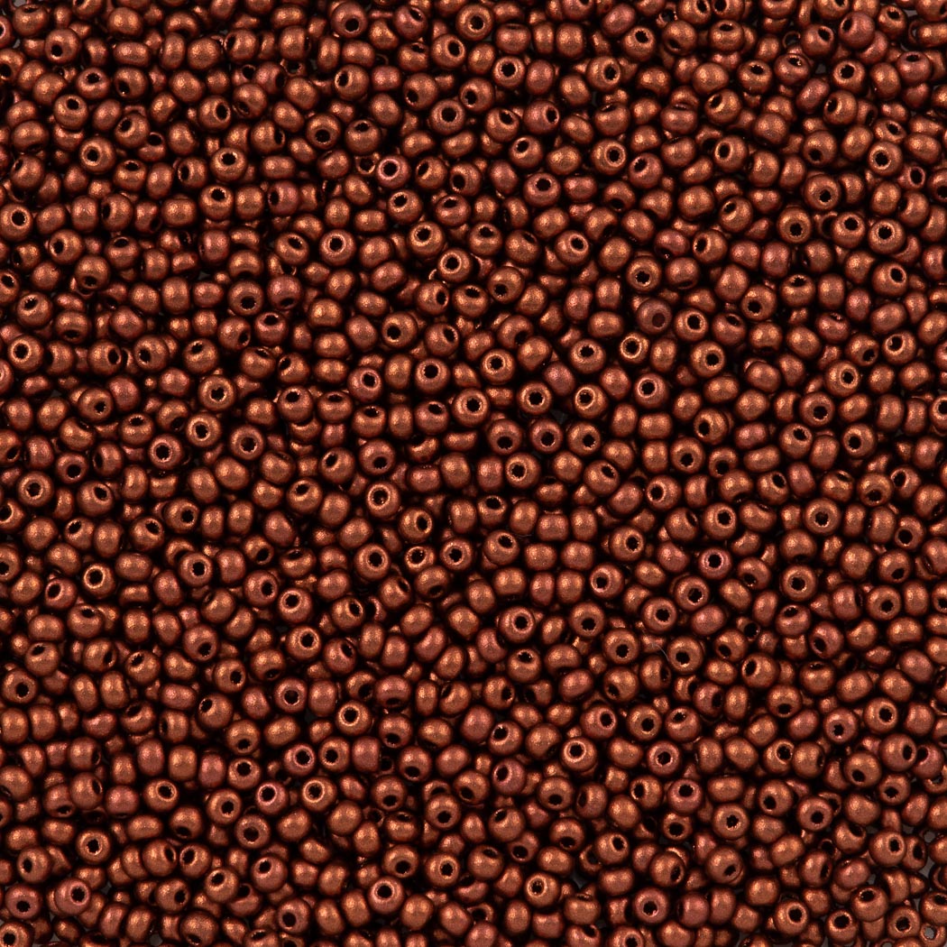 Czech Seed Bead 11/0 Metallic Bronze Gold 2-inch Tube (01740)