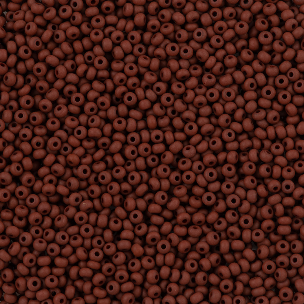 Czech Seed Bead 11/0 Brown Opaque 2-inch Tube (13600)