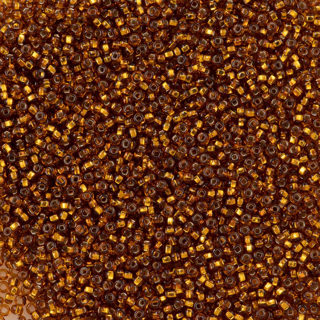 Czech  Seed Bead 11/0 Topaz Silver Lined 22g Tube (17090)