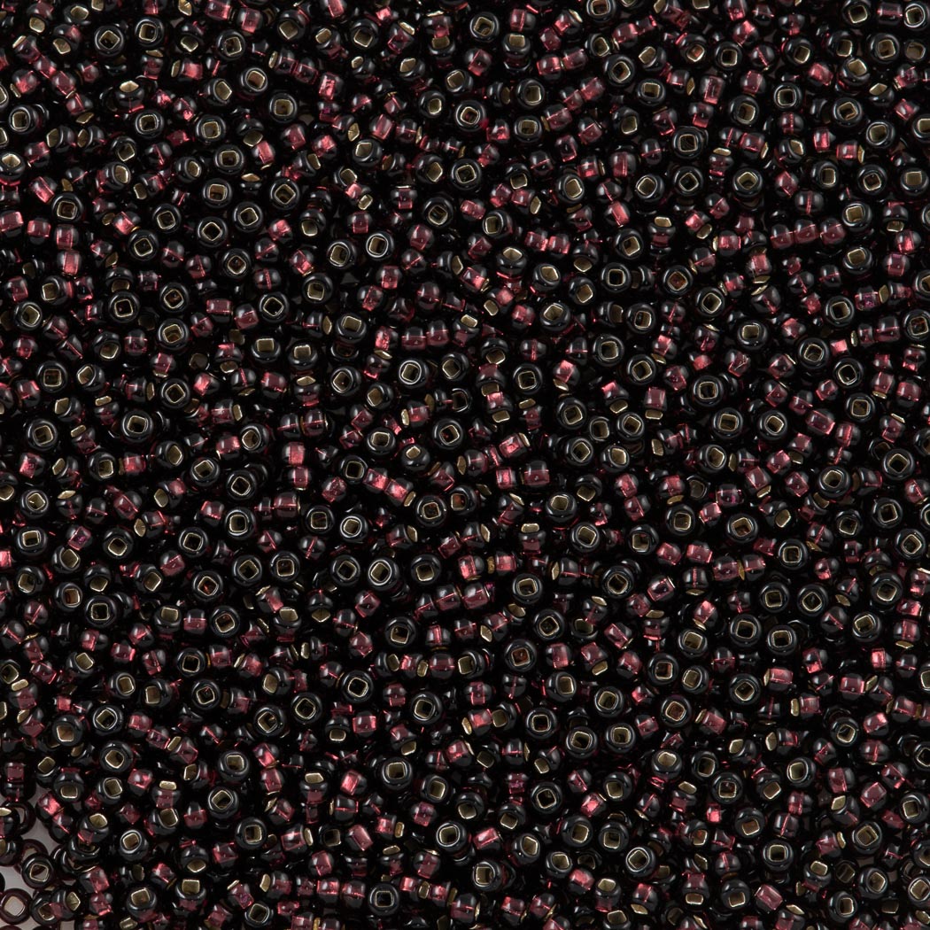 Preciosa Seed Bead 11/0 Dark Amethyst Silver Lined 22g Tube (27080)
