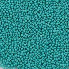 50g Czech Seed Bead 10/0 Opaque Turquoise (63130)