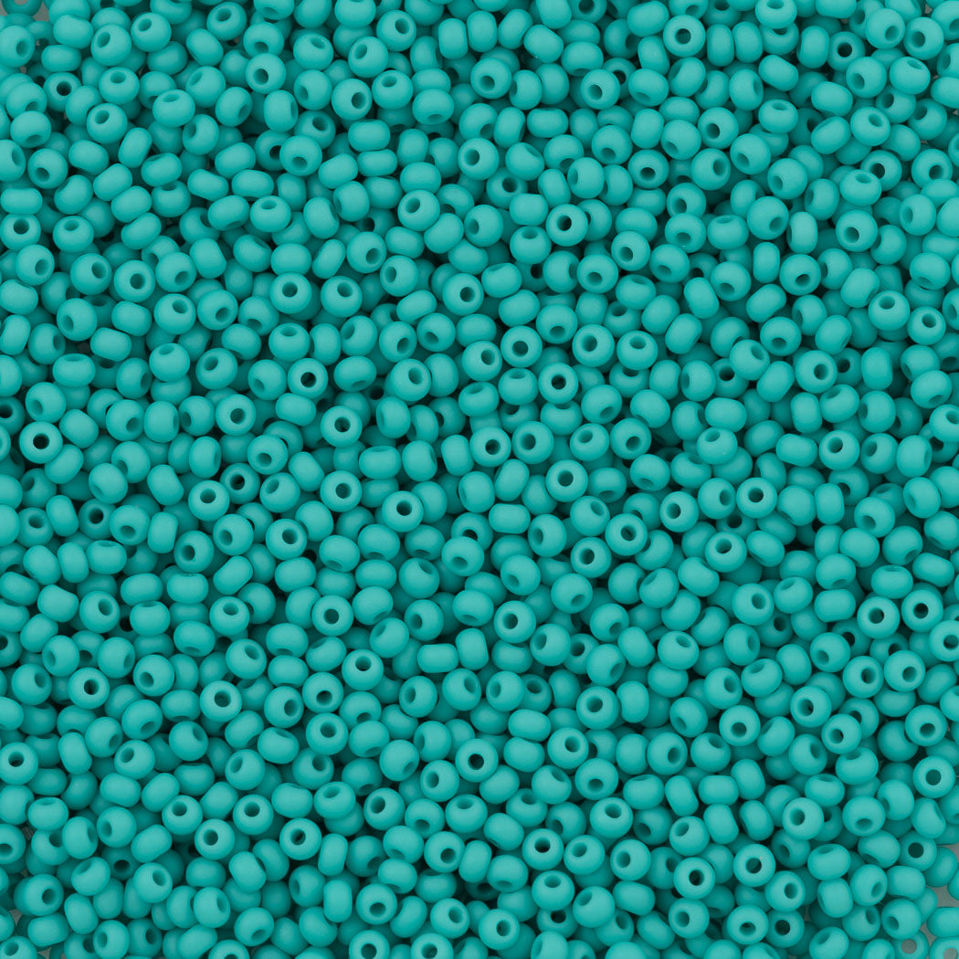 Czech Seed Bead 11/0 Green Turquoise Opaque 2-inch Tube (63130)